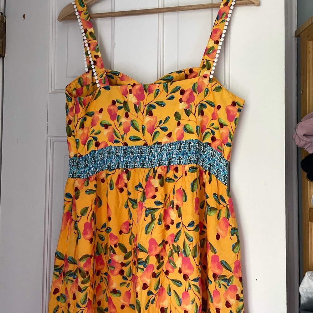 NWT Farm Rio Anjou Cashew Layered Maxi Dress - Picture 4 of 7